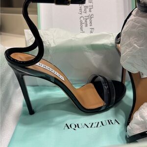 Aquazzura Black Strappy Heels